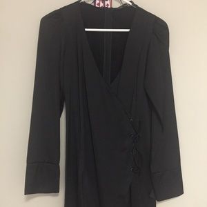 black mini dress